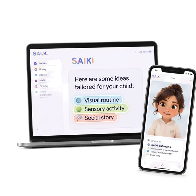 Laptop and smartphone running personalized AI guidance